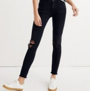 Madewell 9" High-Rise Skinny Black Sea